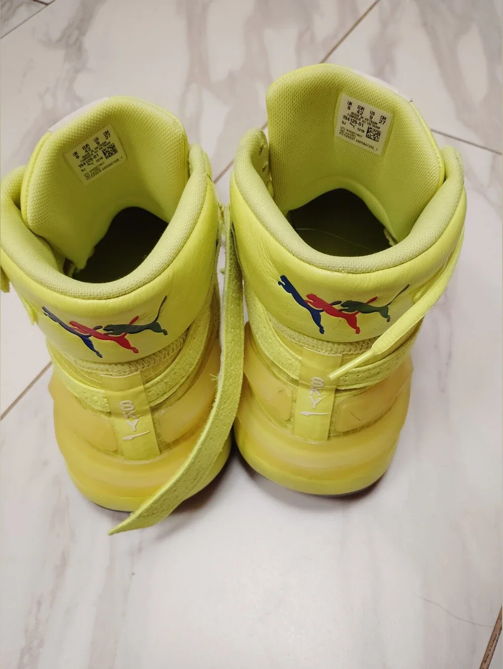 PUMA Sky Modern Geek x Fashion Geek Safety Yellow RJ Barrett Promo Knicks Sz. 9